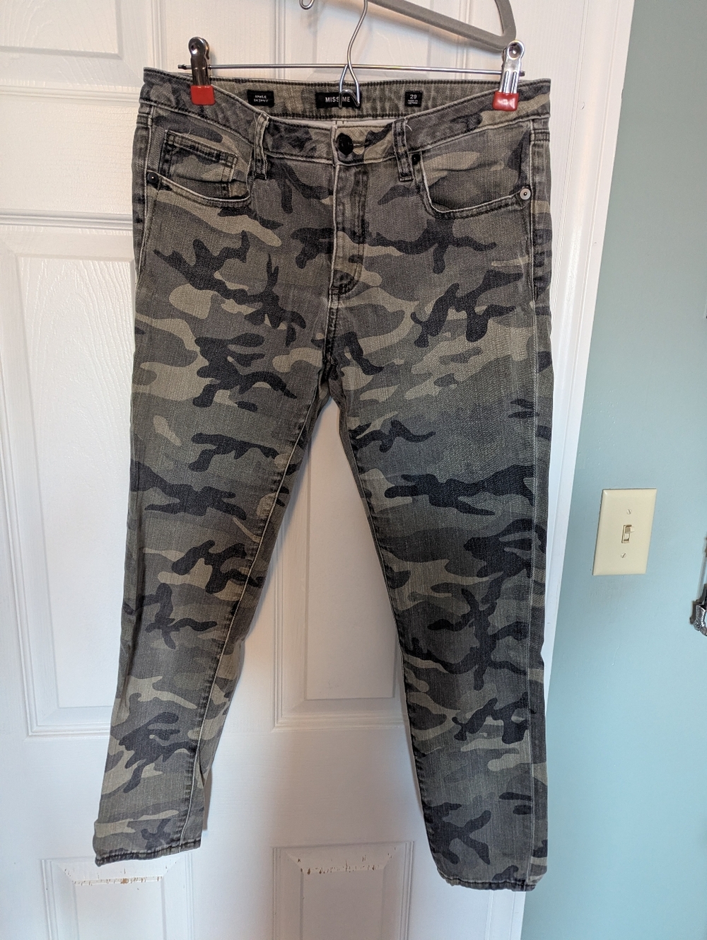 Miss Me Camo Skinny Jeans — Green & Black